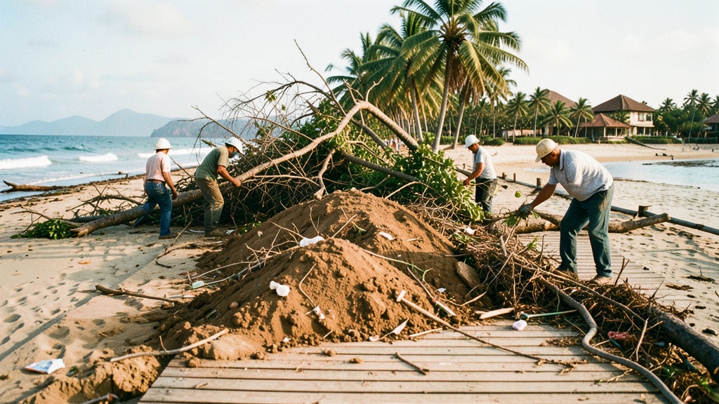 Aguaje destruye 120 metros del malecón de Playas y socava comedores