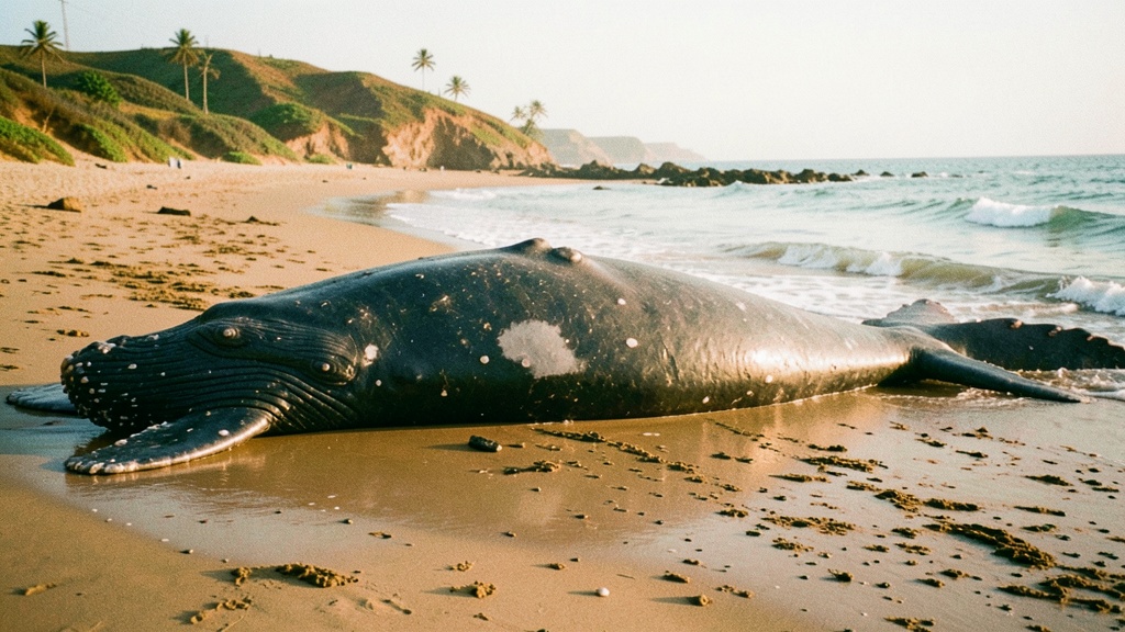 Segunda ballena jorobada muerta llega a El Pelado, Playas