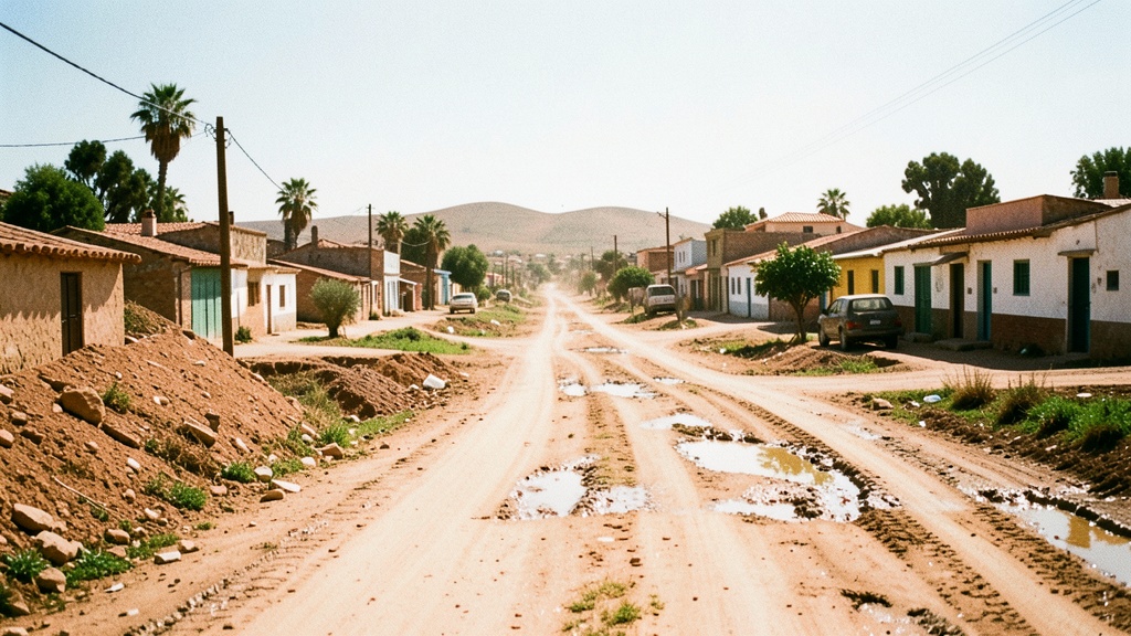 Baches y polvo en Playas: el alcalde promete obras para julio