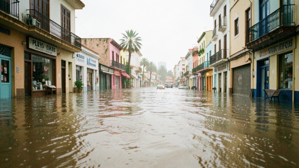 Inundación en Playas deja daños en comercio tras aguacero del 28 de febrero