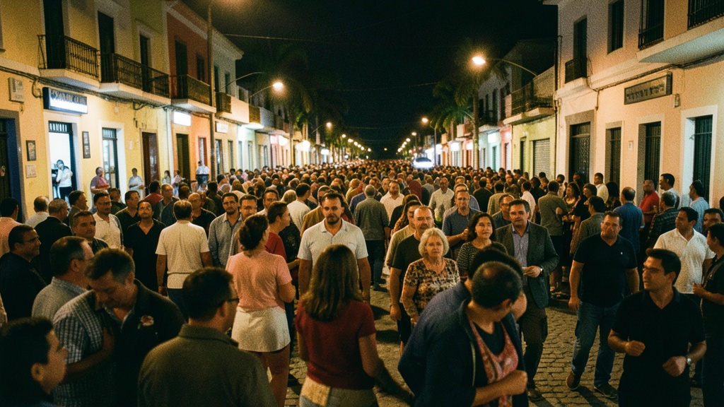 Vecinos de Playas piden paz en procesión nocturna del Viernes Santo