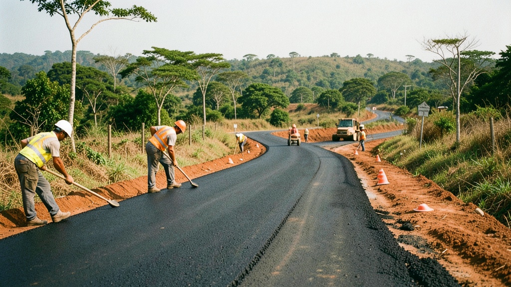 Prefectura del Guayas avanza obra vial San Antonio–San Miguel con 7,5 km y puente de 50 m