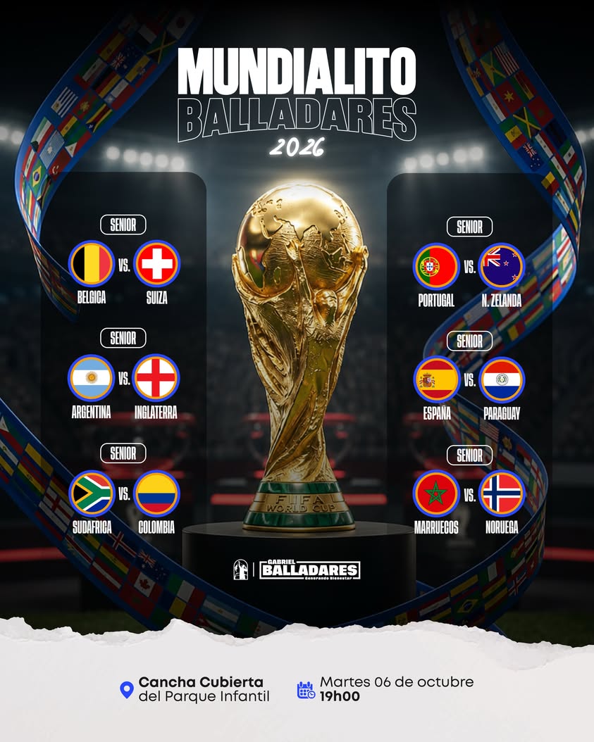 Mundialito Balladares 2026: Cancha del Parque Infantil abre sus puertas hoy